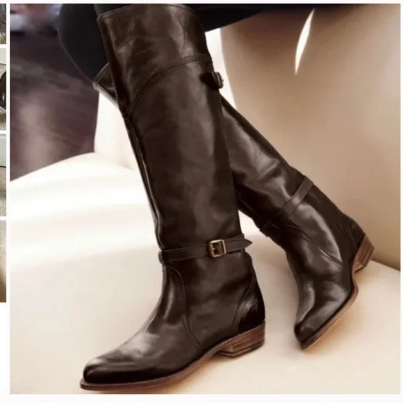 Frye Women's Heeled Boots in Dark Green - Picture 10 of 14